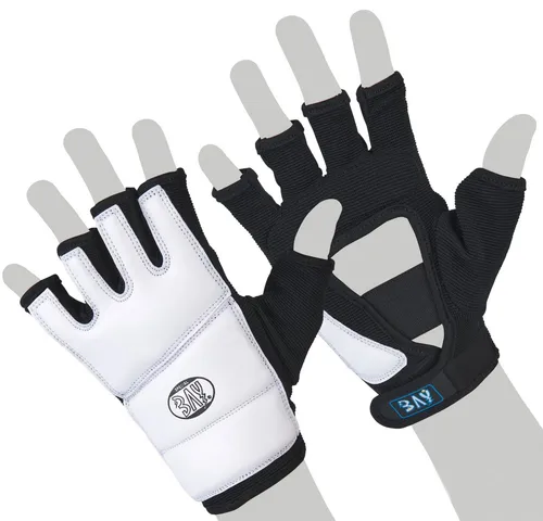 BAY-Sports MMA-Handschuhe Touch Krav Maga Wing Tsun Handschutz Handschützer weiß, XXS - XXL Erwachsene und Kinder