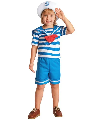 DEGUISE TOI Matrosen Kostüm für Jungen Seefahrer-Uniform blau-weiss-rot - Bunt