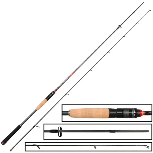 Gamakatsu Akilas 80ML - Leichte Spinnrute für Barsche und Forellen - Angelruten, 2,40m lange Spinnrute mit gefühlvoller Rutenspitze und robustem Carbonblank, ideal für präzises Spinnfischen.