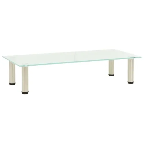 vidaXL TV-Tisch 80x35x17 cm aus satiniertem Hartglas