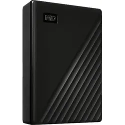 WD My Passport 6 TB externe Festplatte - mobiler Speicher mit Passwortschutz, automatischen Backups und schlankem Design in Schwarz