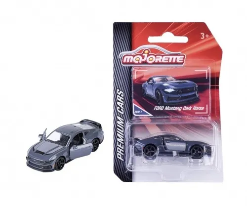 Majorette 212053052Q48 - Ford Mustang Dark Horse, grau - Neu
