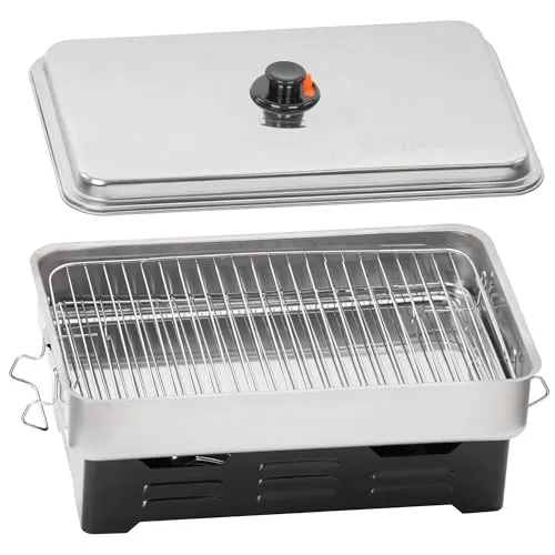 Mahlzeit Edelstahl Tischräucherofen – Kompakter Smoker für Fisch und Fleisch