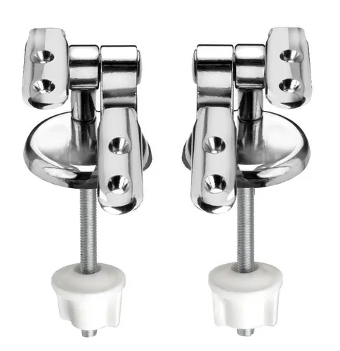 Cornat WC-Sitz-Scharnier mit Befestigung für Polyresine WC-Sitze verchromt