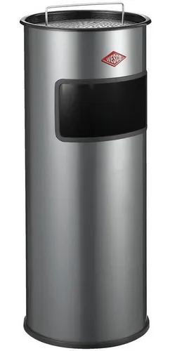 Wesco Kombi-Aschenbecher 150601-11, 30 Liter, silber - Aschenbecher und Papierkorb in einem, ideal für geschützte Eingangsbereiche. Aus pulverbeschichtetem Stahl, 30 Liter Fassungsvermögen und leicht zu reinigender Einsatz.