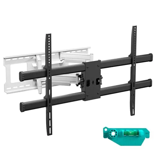 ONKRON TV Wandhalterung M10-BW für 42-120 Zoll Fernseher - Schwenkbare TV-Wandhalterung für große Bildschirme bis 100 kg, mit flexibler Positionierung und elegantem Design für ein aufgeräumtes Zuhause oder Büro.