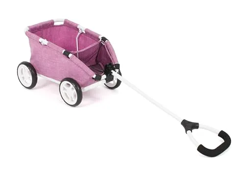 Bayer Chic 2000 Ziehwagen Skipper Jeans pink 660-62 - niedlicher Bollerwagen für Mädchen, ideal für den bequemen Transport von Spielsachen und Puppen