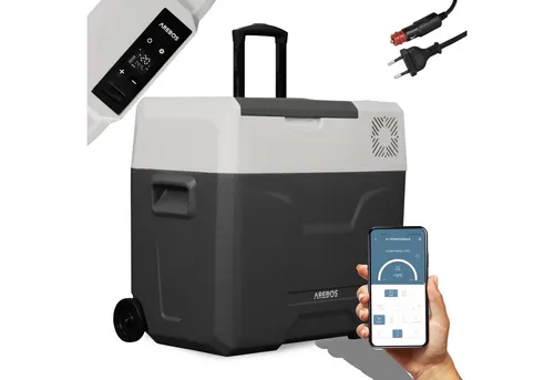 Arebos Kühlbox Kompressor 27L - 47L mit APP-Steuerung - Kühlboxen mit innovativer APP-Steuerung und Power-Kühlfunktion, ideal für Camping und Outdoor-Aktivitäten.