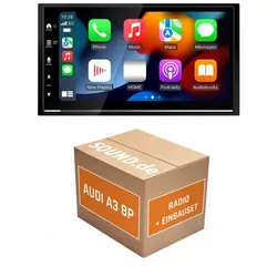 JUST SOUND best choice for caraudio Autoradio Kenwood DMX7722DABS für den Audi A3 8P Lenkrad CarPlay Autoradio (Freisprecheinrichtung) schwarz