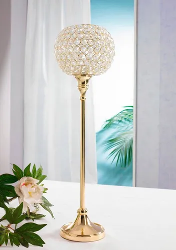 Home affaire Kerzenständer Kristall goldfarben in gold von Home Affaire