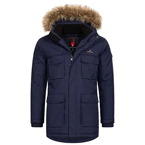 Höhenhorn 27B12+ZWL Arpiglias Herren Winter Jacke Parka Dunkelblau Gr. L - Funktionsjacken mit warmer Innen-Wattierung für optimale Isolation, wasser- und schneeabweisend, ideal für kalte Wintertage.