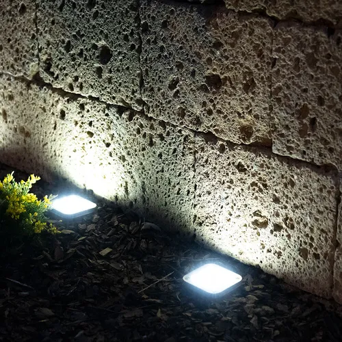 Solarleuchte Außen Wegeleuchte Garten Bodenlampe LED Edelstahl L10 cm 2er Set