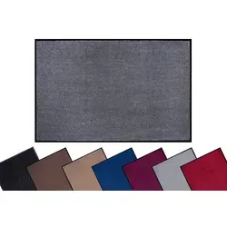 Hanse Home Waschbare In- & Outdoor Fußmatte Uni 60x80 cm, Grau - Vielseitige Schmutzfangmatte für Innen- und Außenbereiche, robust und pflegeleicht, ideal für jeden Eingangsbereich. Waschbar bei 30° und mit Anti-Rutsch-Gummirücken für sicheren Halt.