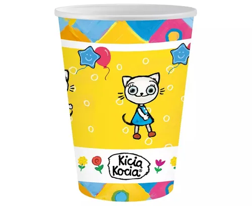 Kubek papierowy 250ml Kicia Kocia Go Op6szt 1 Godan