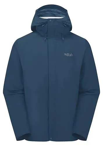 Rab Downpour Jacket tempest blue (TMB) M - Daunenjacke für Männer, 100% wasserdicht mit 20.000 mm Wassersäule und atmungsaktivem Design für ultimativen Komfort bei jedem Wetter. Ideal für Outdoor-Abenteuer.