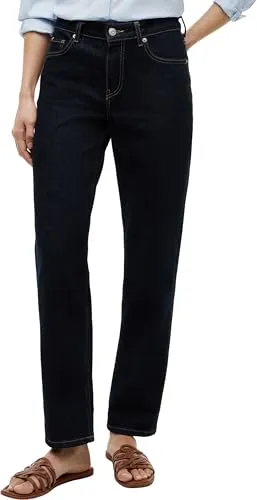 Tommy Hilfiger Damen Jeans Classic Straight Fit, Blau (Nos Rinse), 34W/26L - Zeitlose Tommy Hilfiger Denim Jeans im 5-Pocket-Style. Bequeme Straight Fit Passform mit Stretchanteil für besten Tragekomfort. Ideal für Büro und Alltag, mit gestickter Flag als Eyecatcher.