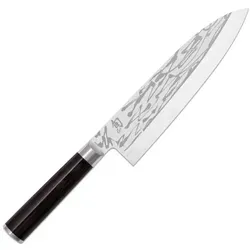 KAI Shun Pro Sho Deba 21 cm - Handgefertigtes japanisches Küchenmesser - Kochmesser mit 21 cm A 10 Stahlklinge (61 HRC), ideal für präzises Schneiden von Fisch und Fleisch. Ergonomischer Pakkaholz-Griff für optimalen Halt und Feuchtigkeitsresistenz.