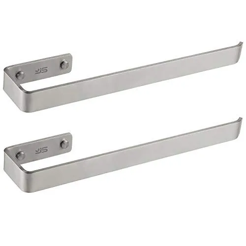 JS Handtuchhalter Handtuchstange Edelstahl Gebürstet Wandmontage und Schrankmontage für Bad und Küche 38 cm,2 Stück