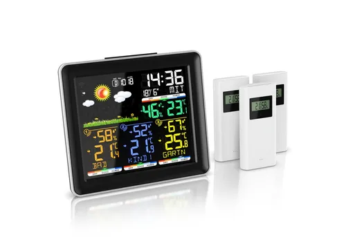 BEARWARE Funk Wetterstation mit Farbdisplay und Außensensor