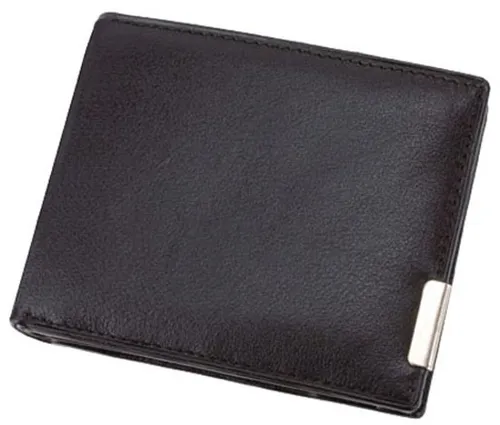 Alassio Geldbörse Querformat Leder schwarz