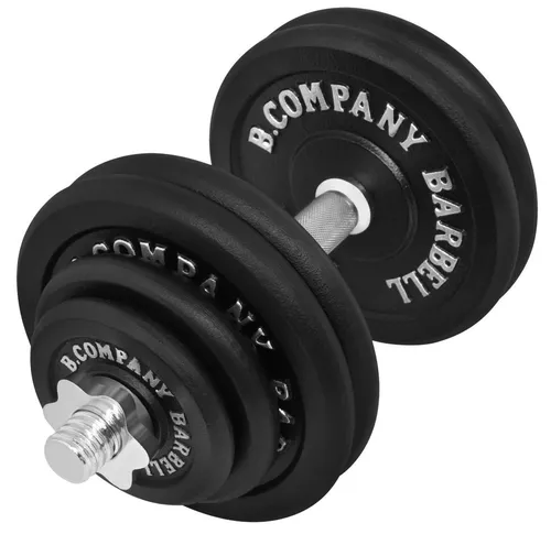Bad Company Kurzhantel Set 30Kg - Professionelles Guss Kurzhantel-Set mit stabilen Hantelscheiben, ideal für das Training zu Hause oder im Studio. Inklusive verchromter Hantelstange für optimalen Grip.