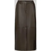comma Midirock in Leder-Optik in Dunkelbraun, Größe 38 in braun von comma,