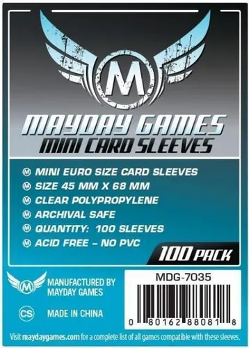 Silver Label Mini Euro Card Sleeves 100 45mmx68mm