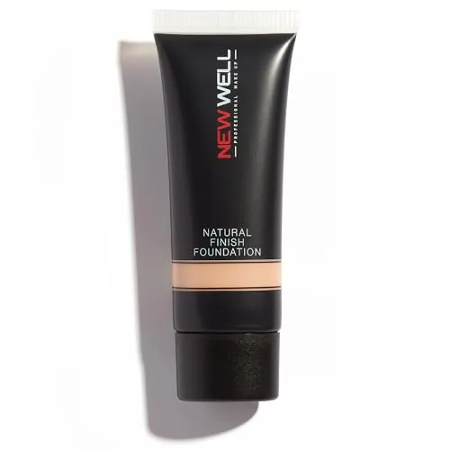 NEWWELL Mattierende Foundation: Langanhaltend Glatten Teint, Hohe Deckkraft, Leichte Textur, Wasserabweisend, SPF30, Perfekte Abdeckung für Ein Makelloses Finish