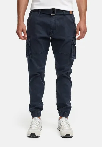 Indicode Cargohose Kerr - Elastische Baumwoll-Qualität mit Gürtel - Cargohosen für Herren, aus hochwertiger elastischer Baumwolle für optimalen Tragekomfort und funktionelle Taschen für praktischen Stauraum.