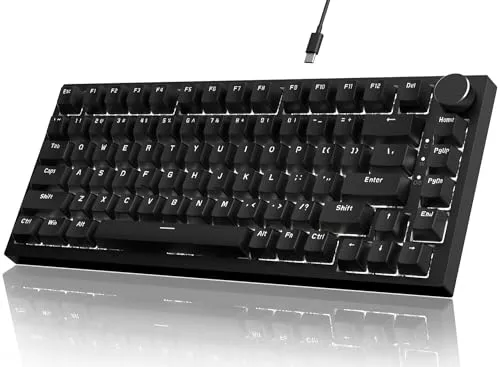 YINDIAO Ajazz AK820 Mechanische Tastatur – Kabelgebundene Gaming-Tastatur mit 75% ANSI-Layout
