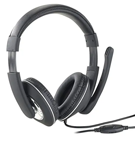 auvisio Kopfhörer Mikro: Gaming-Headset GHS-100 für PC, mit Klapp-Mikrofon, 2X 3,5-mm-Klinke (Kopfhörer Mikrofon, Headset mit Mikro, kabelgebunden)