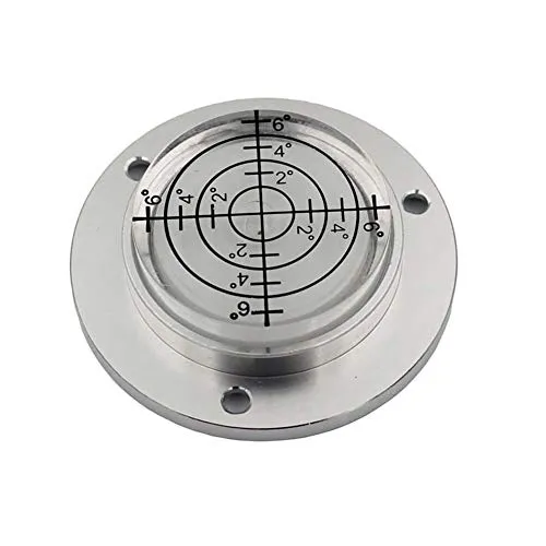 XMLEI Universal-Wasserwaage aus Aluminiumlegierung, Mini-Wasserwaage, rund, Durchmesser 50 mm, Höhe 11,5 mm, 1 Stück, Weiß