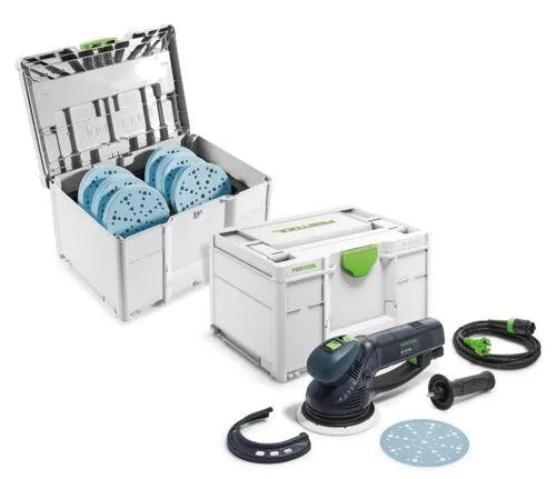 FESTOOL Getriebe-Exzenterschleifer ROTEX RO 150 FEQ-SYS GR - 578257 - Schleifmaschinen mit vielseitiger Schleiftechnik, ideal für grobe und feine Arbeiten in einem Gerät.