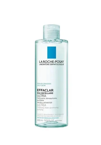 La Roche-Posay Effaclar Purifying Micellar Water ULTRA 400 ml - Gesichtscremes, sanfte Reinigung für fettige und empfindliche Haut, entfernt effektiv Make-up und Unreinheiten, angereichert mit beruhigendem Thermalwasser.