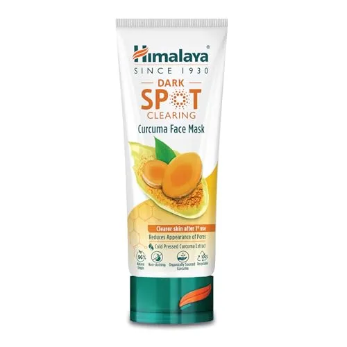 Himalaya Kurkuma-Maske, die dunkle Flecken aufhellt | Reduziert sichtbar dunkle Flecken und das Erscheinungsbild der Poren - 75ml