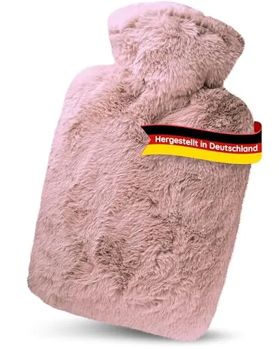 Hugo Frosch Klassik Wärmflasche 1,8 l mit Langhaar-Flausch in rot von Hugo Frosch