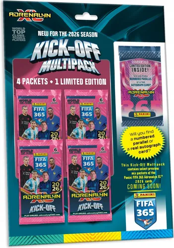 PANINI FIFA 365 2026 MULTIPACK KICK OFF 4 Beutel + Spezialkarte
