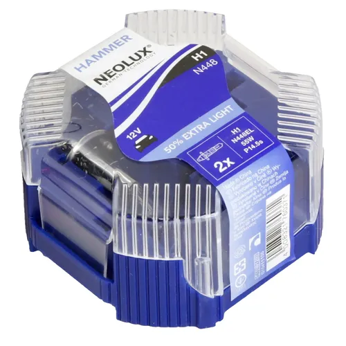 Neolux 2x H1 12V 55W Extra Light Halogen-Birnen P14.5s P145s Set Box Auto Lampe