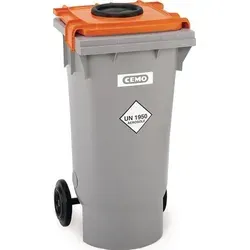 Spraydosen-Sammelbehälter 120l PE grau/orange fahrbar CEMO von CEMO