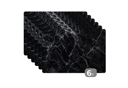 Platzset Marmor - Steine - Linie (6-St) - Tischsets aus robustem Vinyl, hitzebeständig und leicht abwischbar – ideal zum Schutz Ihres Tisches bei jeder Mahlzeit oder Bastelaktion.