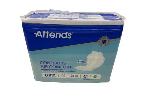 Attends Contours Air Comfort 8, Vorlagen 28 Stück (1 Packung) starke Inkontinenz