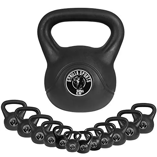 GORILLA SPORTS® Kettlebell 20 kg - Kunststoff Kugelhantel für effektives Training - Vielseitige Kettlebell für abwechslungsreiche Workouts. Die kunststoffummantelte Kugelhantel schont den Boden und bietet langlebige Qualität für drinnen und draußen. Ideal für Krafttraining und Fitness.