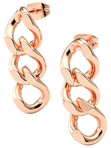 THIORA Paar Ohrhänger Gliederketten-Ohrringe Gold Damen – 18kt vergoldeter Edelstahl, 23mm (Ohrringe, Einzelpaar), Statement-Design, wasserfest, mit Geschenkbox, 18kt vergoldet