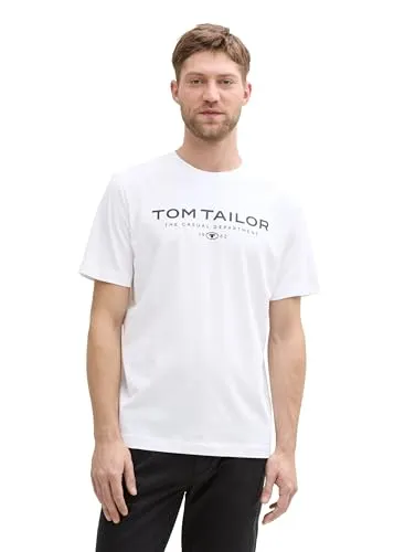 Tom Tailor Herren 1045773 T-Shirt, 20000 - White, 3XL EU