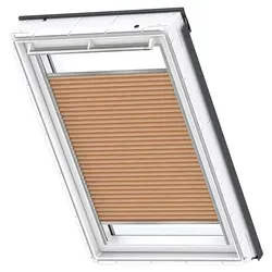 Produktbild VELUX Wabenplissee Uni Goldbeige 1049 – Flexibler Sonnenschutz
