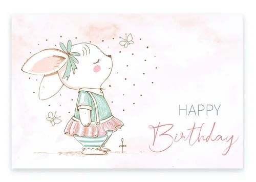 Premium Geburtstagskarte Happy Birthday 18x12cm mit Umschlag 1