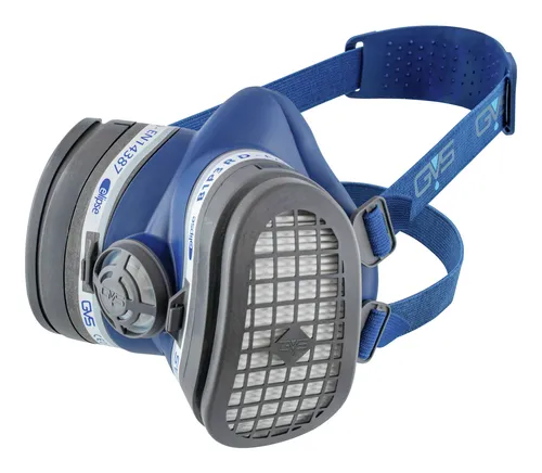 GVS Halbmaske Elipse SPR505, M/L - Wiederverwendbar - Wiederverwendbare Halbmaske mit 99,98 % Filtration gegen anorganische Gase und Staub, ideal für Industrieanwendungen und kompatibel mit PSA Schutzausrüstungen.