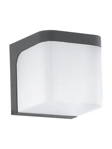 EGLO LED Außen-Wandlampe Jorba - Modernes Design in Anthrazit - Wetterfeste 1-flammige Außenleuchte (IP44) aus Aluguss und Kunststoff, ideal für Garten und Terrasse. Energieeffiziente LEDs sorgen für warmweißes Licht und stilvolle Akzente.