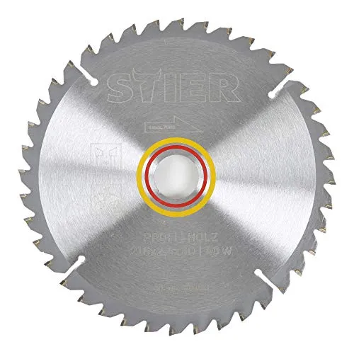 STIER Profi Kreissägeblatt Holz 216x2,4x30 40W -5° von STIER