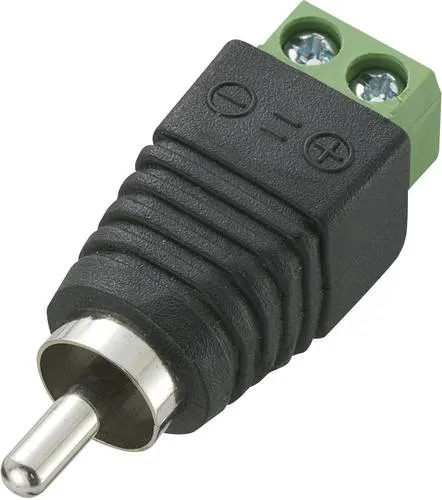 TRU Components 735875 Cinch-Steckverbinder Stecker, gerade Polzahl: 2 Schwarz 1St.